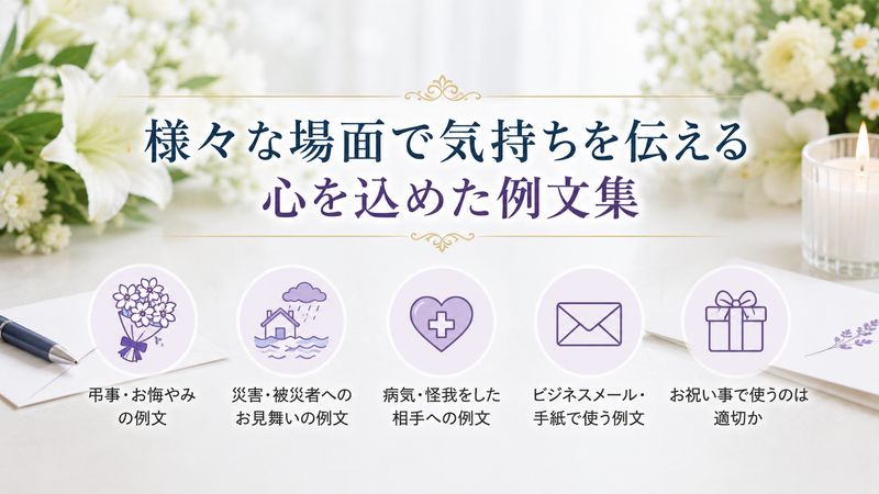 2.【シーン別】「心よりお祈り申し上げます」の例文集