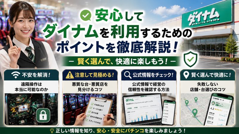 4.安心してダイナムを利用するためのポイント