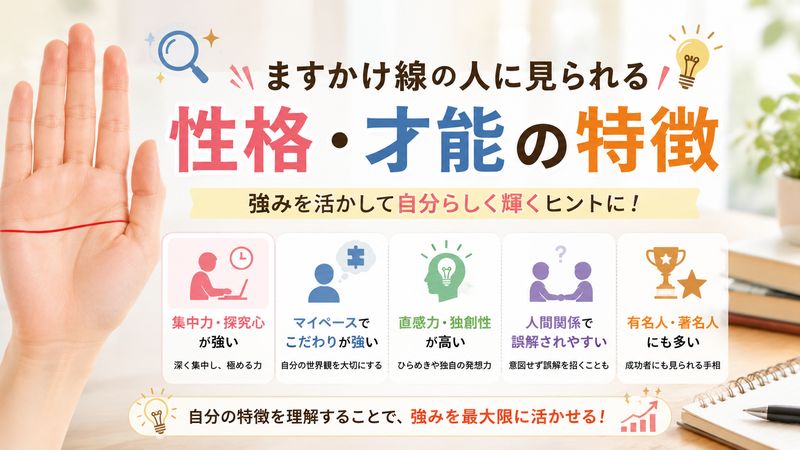 3.ますかけ線の人に見られる性格・才能の特徴