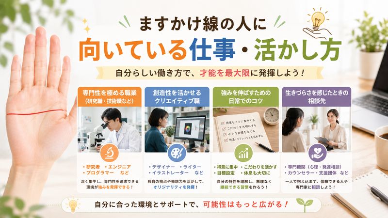 4.ますかけ線の人に向いている仕事・活かし方