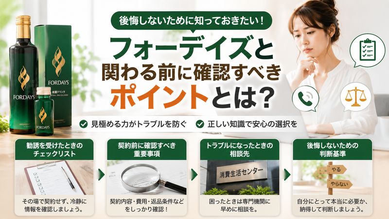 4.フォーデイズと関わる際に知っておきたいポイント