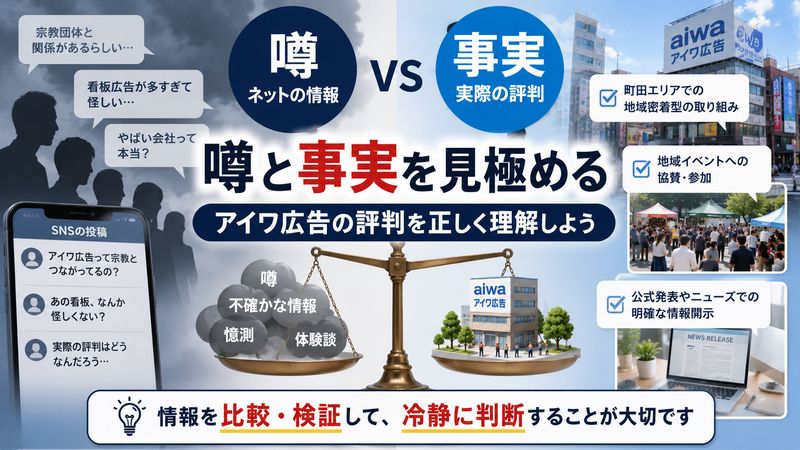 4.アイワ広告に関する噂と実際の評判の違い