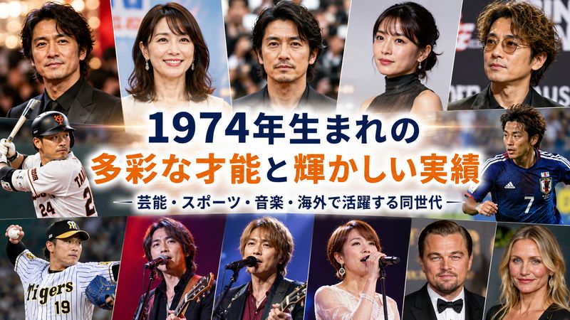3.1974年生まれの有名人・芸能人