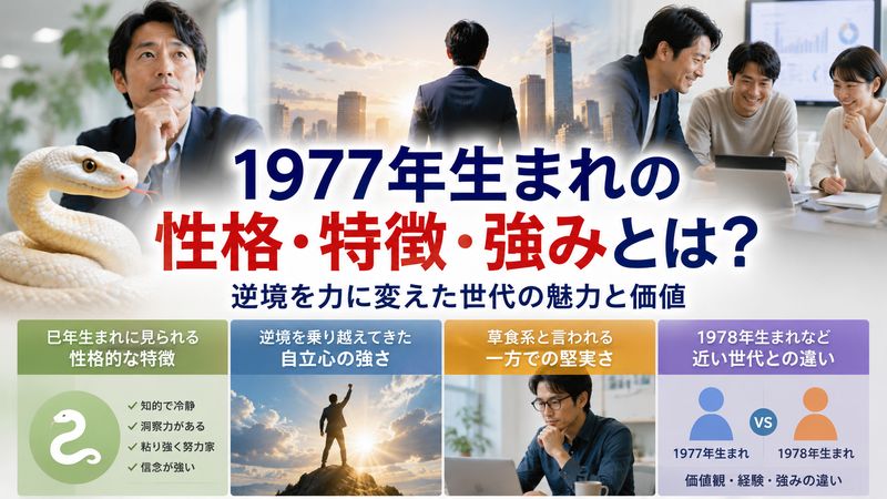 3.1977年生まれの性格・特徴・強み