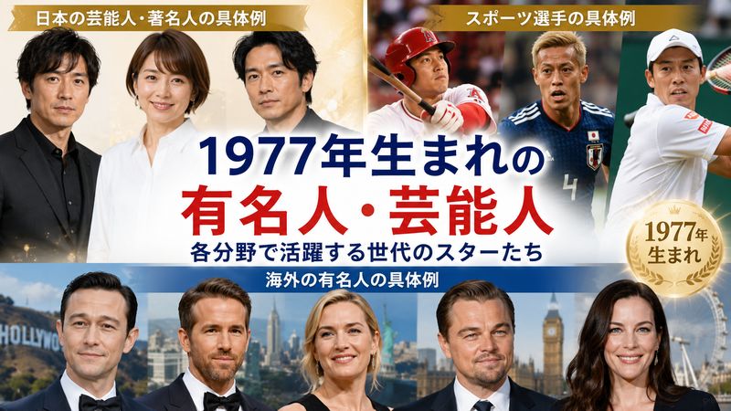 4.1977年生まれの有名人・芸能人