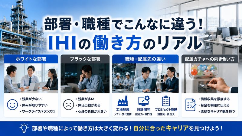 3.部署・職種によって大きく異なる働き方の実態
