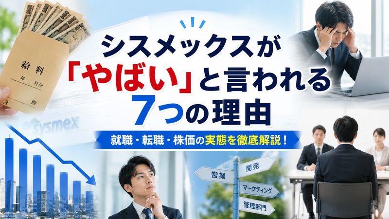 1.シスメックスが「やばい」と言われる7つの理由