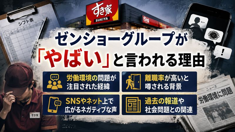 1.ゼンショーグループは「やばい」と言われる理由