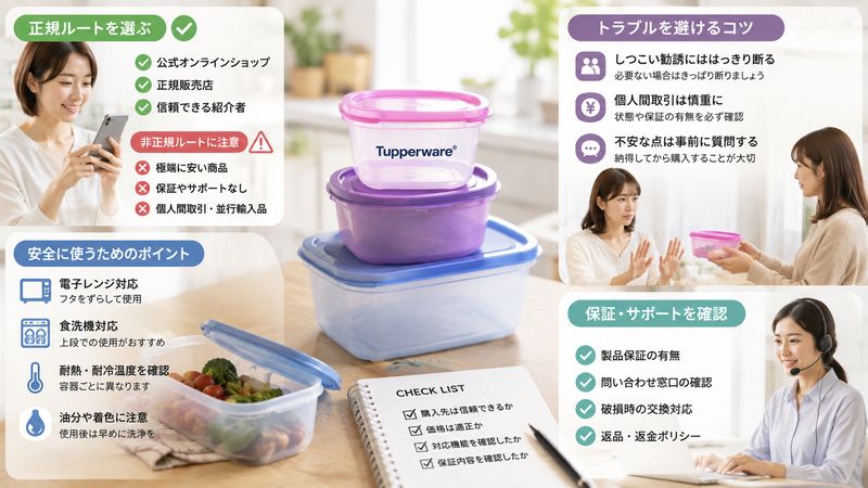 3.タッパーウェアを購入・使用する際の注意点